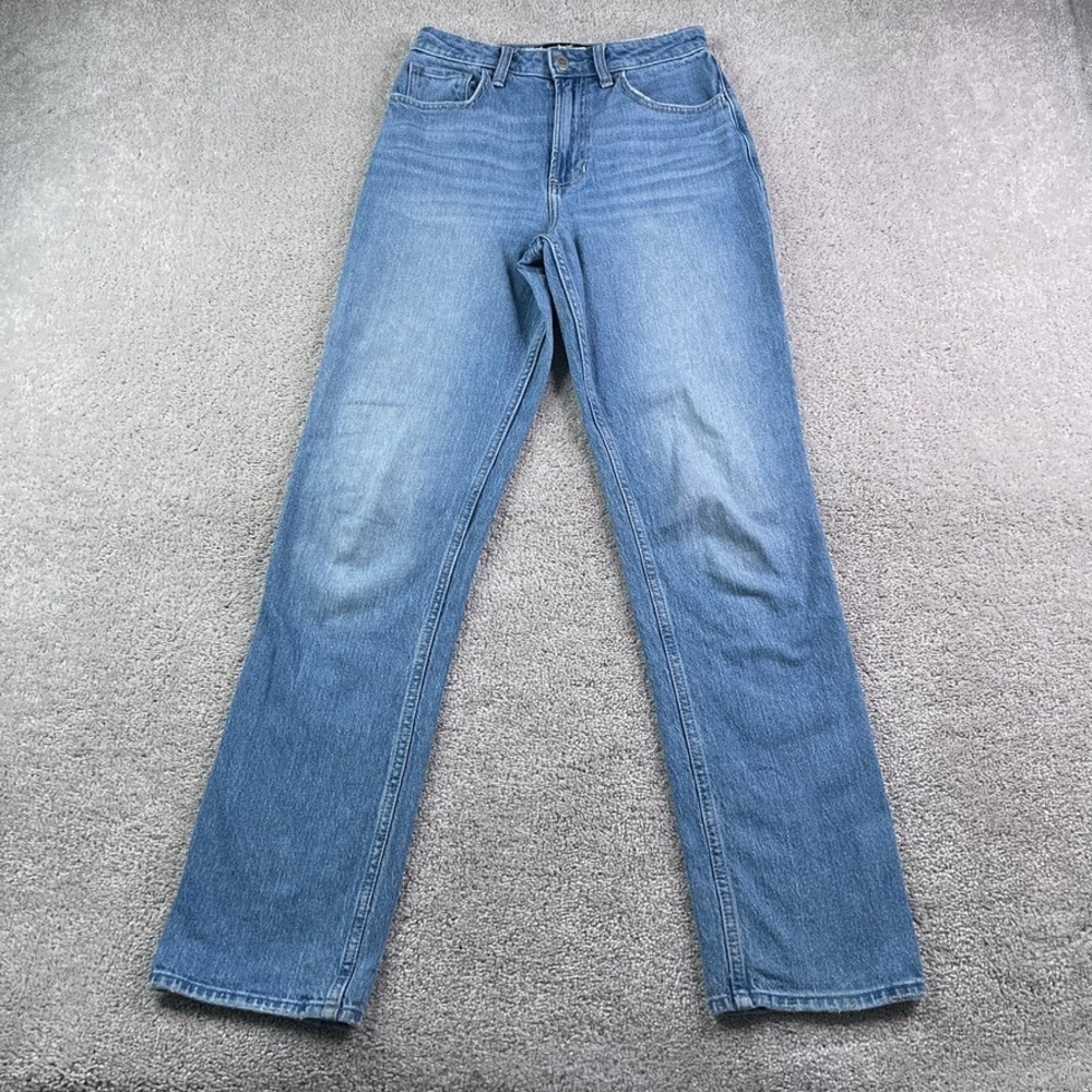 Hollister Jeans Womens 2 Long Blue Ultra High Rise 90s Straight Stretch Denim‎